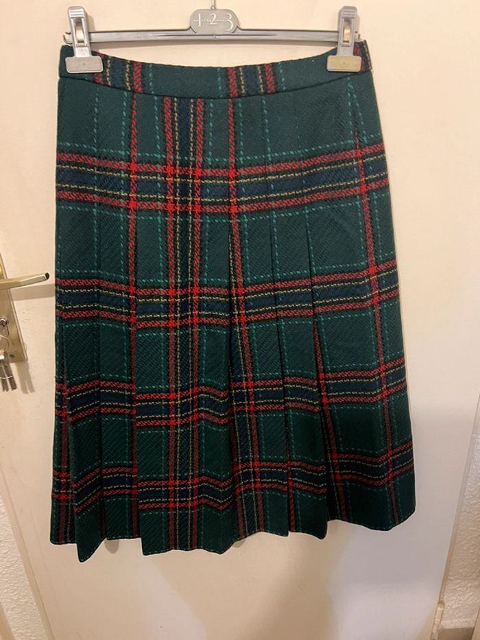 Jupe ecossaise en laine vintage plisse 42 made in unites kingdom - photo numéro 5
