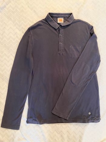 Polo manches longues Hugo Boss Orange bleu délavé vintage - Taille XL (44/46)