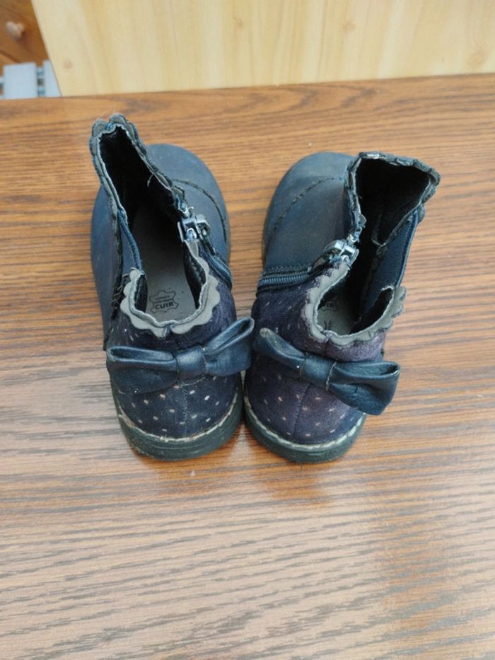 Bottines fille pointure 27 FPC bleu marine - photo numéro 4