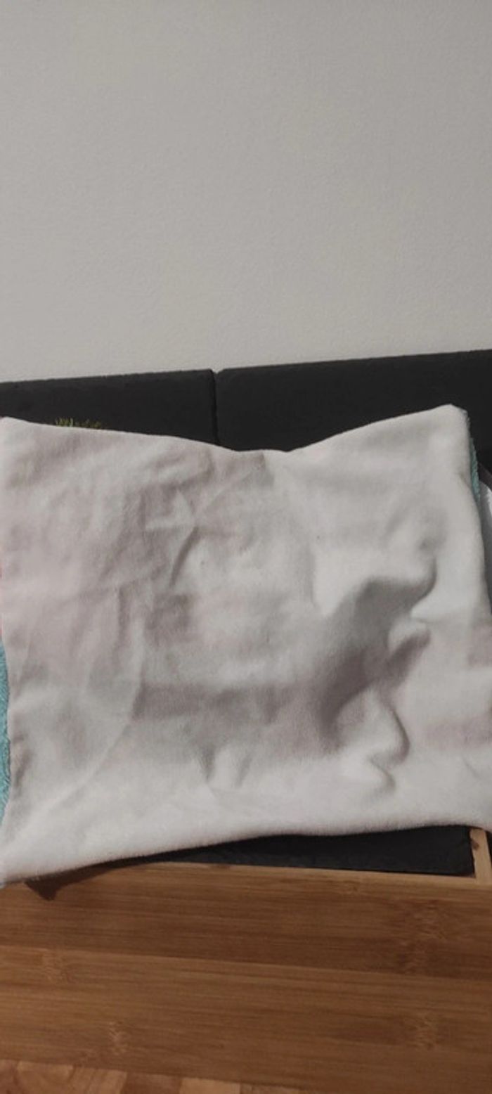 Doudou plat lapin bleu orange coeur baby nat carré damier beige blanc Rose Gum - photo numéro 2