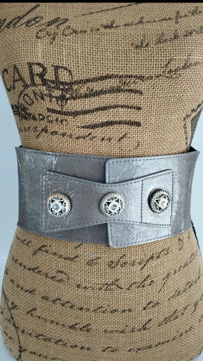Ceinture élastique grise scratch 75 cm - photo numéro 5