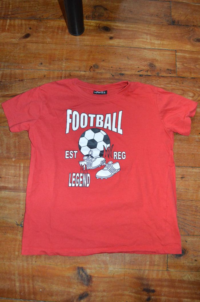 Tee shirt football ballon rouge Influx 10 ans
