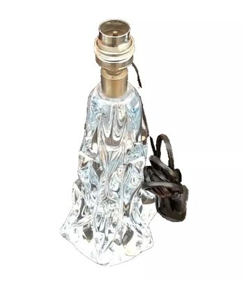 Années 1950 Pied de lampe (grand modèle) Verre transparent