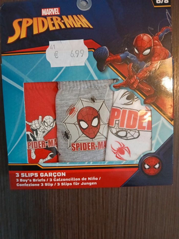 Lot de 3 slips garçon spiderman 6/8 ans - photo numéro 2
