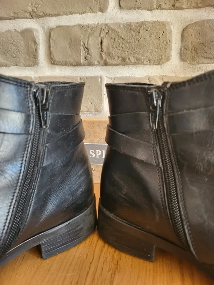 Bottines Chelsea en cuir véritable noires Lavorazione Artigiana - photo numéro 9