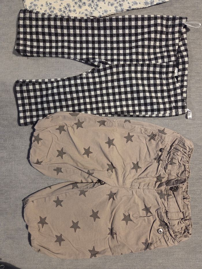 3 pantalons fille 6/9 mois - photo numéro 2
