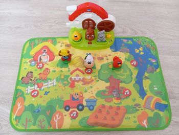 Tapis de Jeu interactif bilingue Animaux de la Ferme