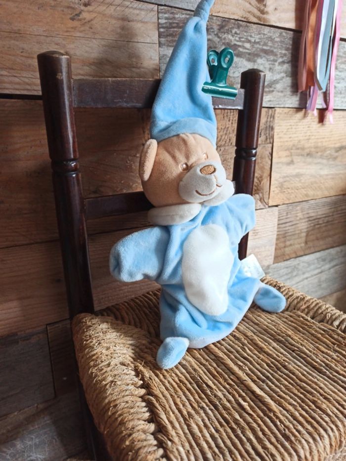 Doudou marionnette ours mes petits cailloux tbe - photo numéro 4