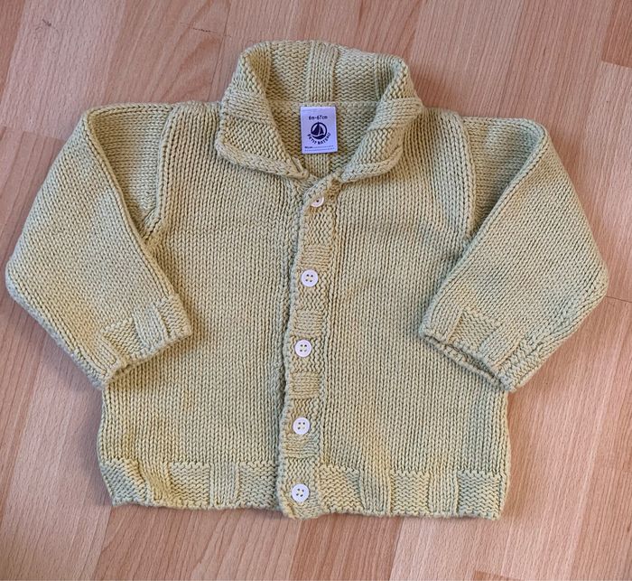 Gilet jaune en coton Petit bateau 6 mois
