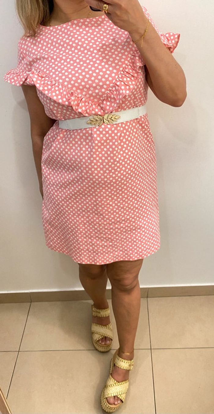 Robe droite a pois - photo numéro 2