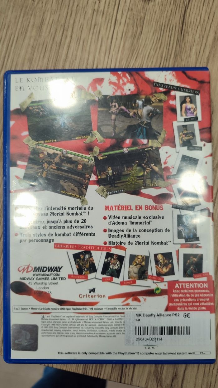 Mortal Kombat deadly alliance PS2 - photo numéro 3