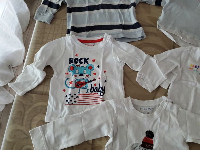 Lot 5 T-shirts manches longues 74 cm - photo numéro 4