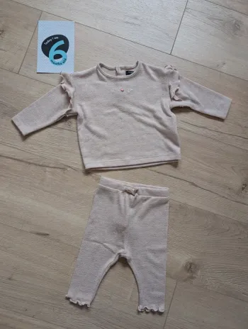 Ensemble doux 6 mois Kiabi beige