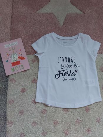 Tee-shirt 9 mois mc neuf