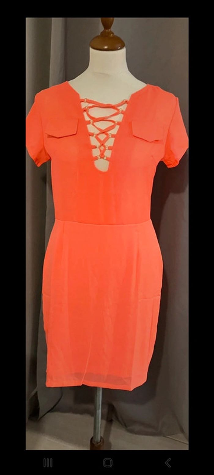 Robe d'été orange 38  Up to u neuf sans étiquette 🏷 #lora11femme38