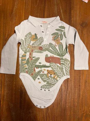 Body manches longues type polo DPAM T36 mois