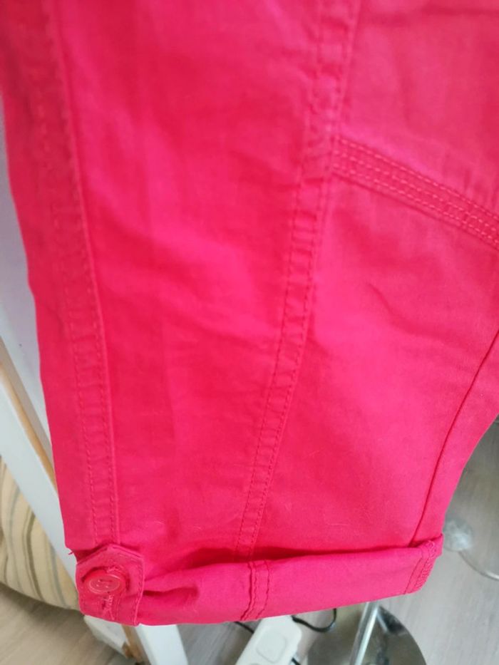 Pantalon 7/8 Camaïeu Fuschia T40 - photo numéro 4