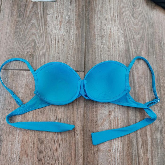 Haut de maillot de bain bleu, à bretelles et noeud derrière - Taille 40 no gossip - photo numéro 2