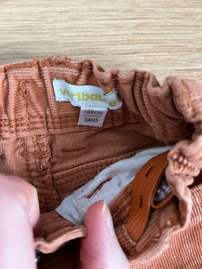 Pantalon velours marron 5a - photo numéro 3