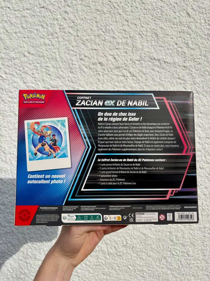 Lot de 6 Coffrets Pokémon Zacian EV9 - photo numéro 3
