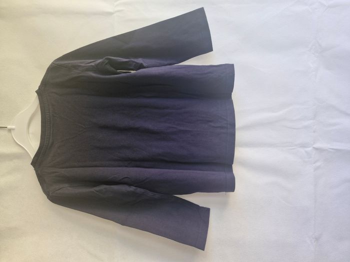 T-shirt manches longues 3/4 ans Tex Bleu marine Inscription Sailing Crew rouge - photo numéro 2
