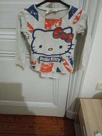 Tee-shirt hello Kitty blanc et multicolore