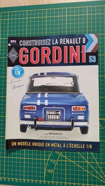 Fascicule seul sans pièce n°53 pièce Renault R8 Gordini 1/8 1/8ème Eaglemoss collections #A67