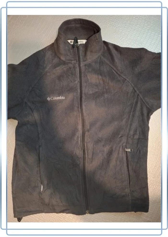 Polaire full zip columbia femme noir - taille M / brodé (270) - photo numéro 7