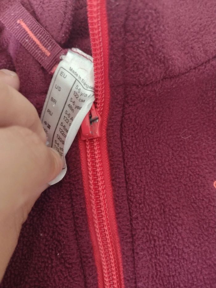Veste polaire fille taille 6 ans queshua - photo numéro 2