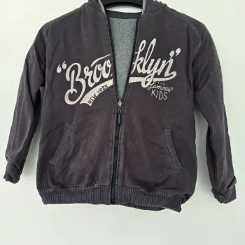 Gilet zippé à capuche réversible - Verbaudet - 10 ans