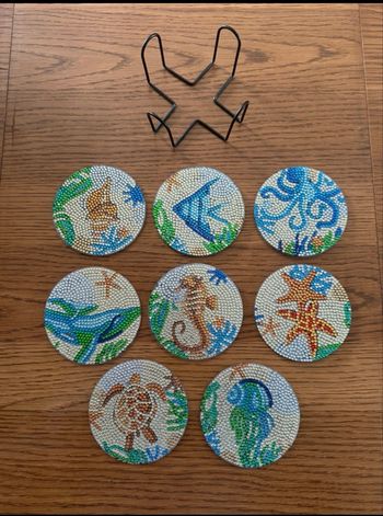 Dessous de verres peinture diamant