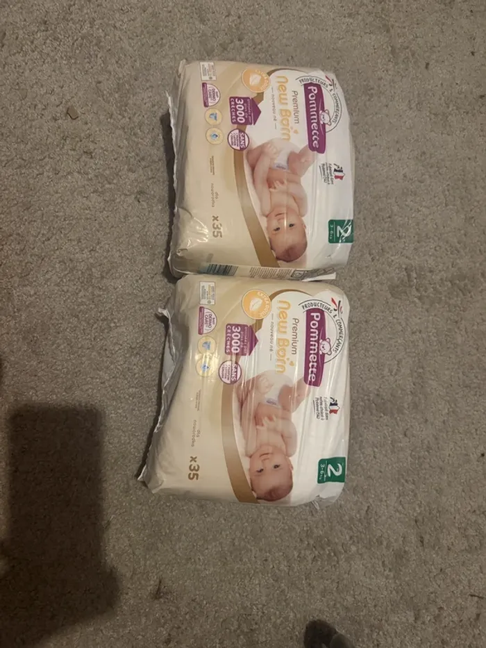Couche pommettes, taille deux