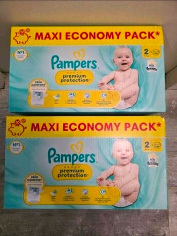 🍼 Pampers Premium Protection T2 Lot de 2 × 117 couches (4–8 kg)
