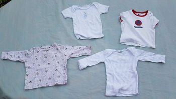 Lot 4 maillots de corps garçon 12 mois
