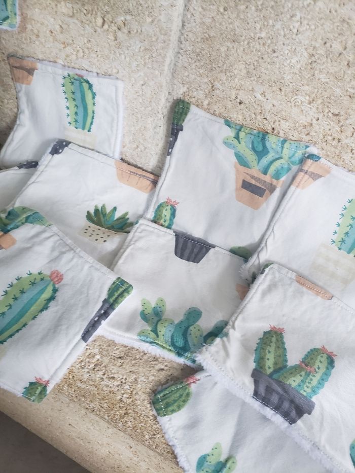 Lingettes/demaquillettes lavable réutilisable - photo numéro 5