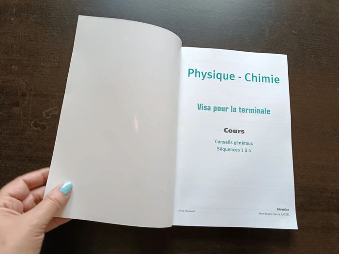 Cahier d'été VISA POUR TA TERMINALE : Physique/Chimie - photo numéro 2