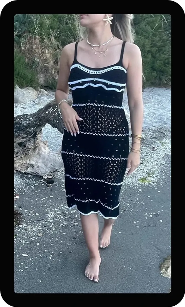 Robe de plage en crochet macramé - photo numéro 2