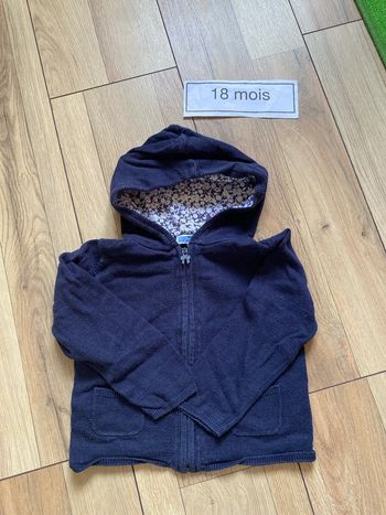 Gilet capuche liberty jacadi18 mois