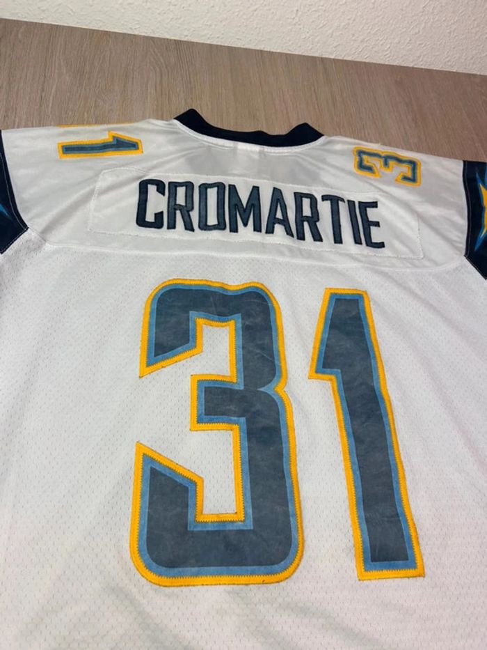 Maillot NFL Reebok San Diego Chargers Antonio Cromartie #31 Blanc Taille XL - photo numéro 4