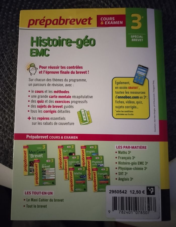 Livre "Prépabrevet" Histoire-Géo et Emc tout le programme 320 pages 3e Hatier neuf - photo numéro 8