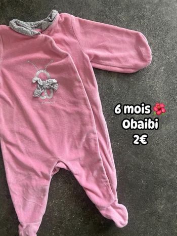 Pyjama 🌺 6 mois 🌺 Obaibi