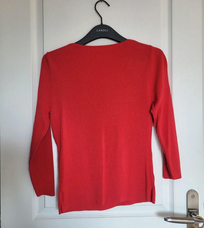 Pull col V avec perles taille 36 - photo numéro 4