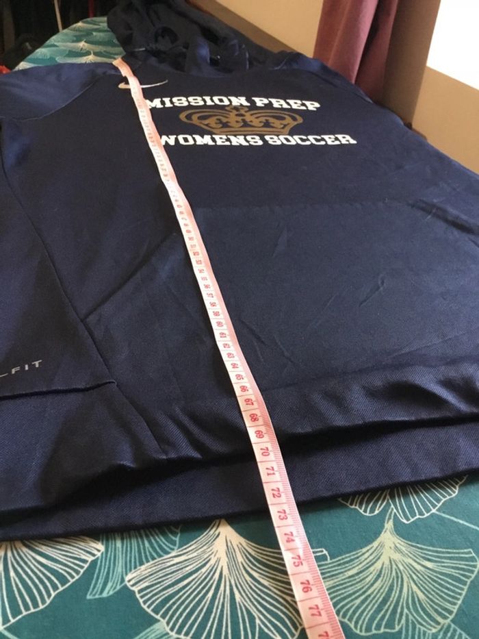 Sweat à capuche pour femme Nike Dri Fit bleu marine taille S 116 - photo numéro 11