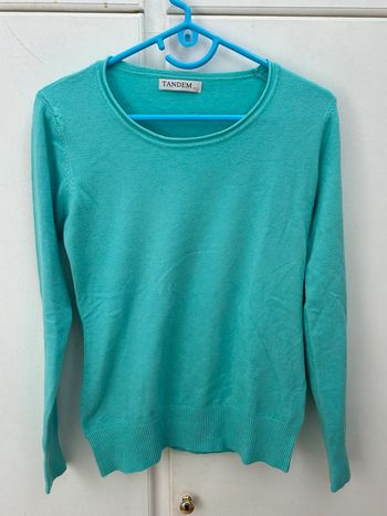 Pull turquoise léger taille unique femme comme neuf