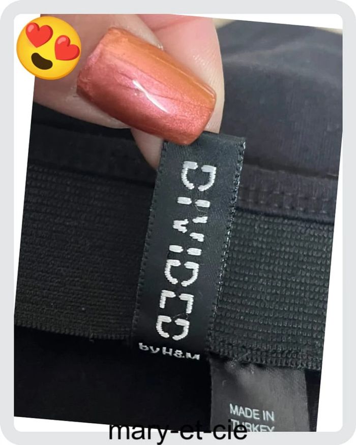 SOLDÉ - Mini jupe noire moulante taille 36 , taille élastique - H&M - photo numéro 6
