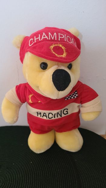 tenue de champion de course Ours en peluche racing geiss