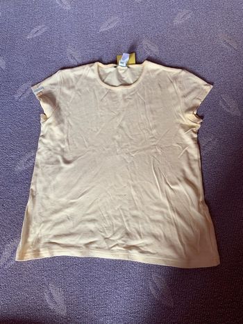 tee shirt jaune paille 14/16 ans domyos