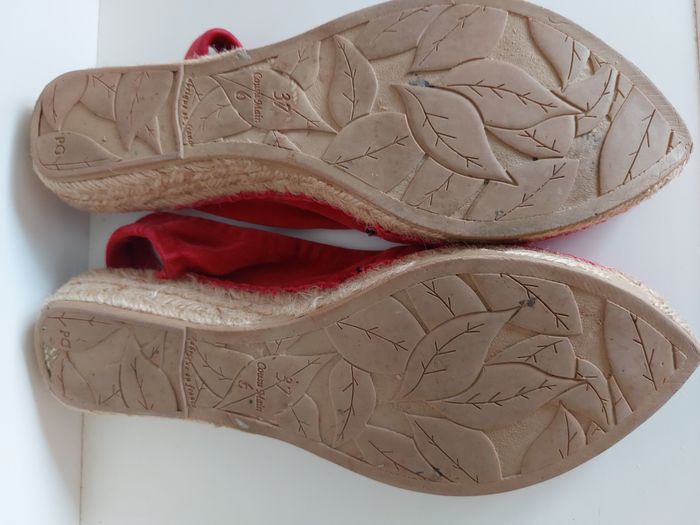 Espadrilles Pare Gabia rouges talon ouvert pointure 37 - photo numéro 8