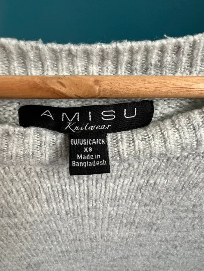 Pull gris femme AMISU - photo numéro 3