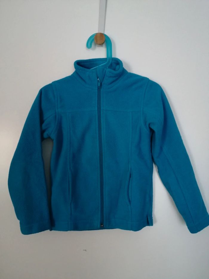 Gilet zippé polaire 6 ans Turquoise